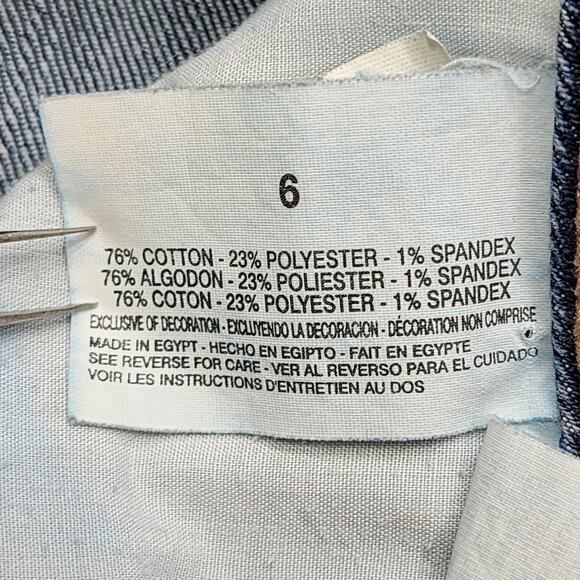 Bandolino Blu Jeans Womens 6 Blue Madie Mid Rise Crop Capri Cuffed Hem Stretch - Picture 8 of 15